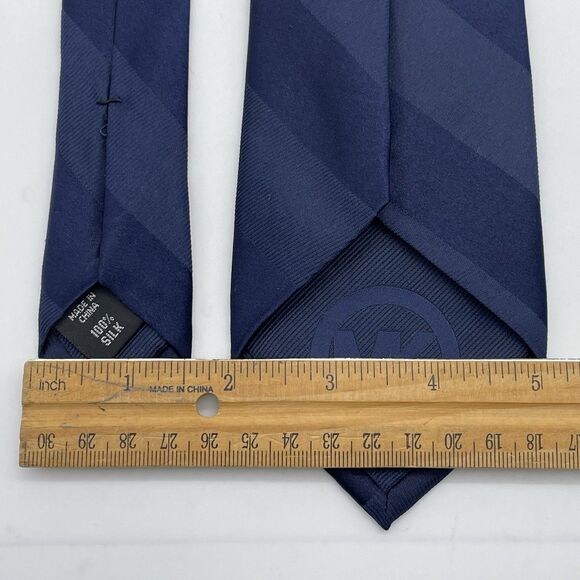 Michael Kors Lands End Silk Neckties Lot of 3 / 1 Bow Tie Striped Blue Orange - Picture 8 of 16